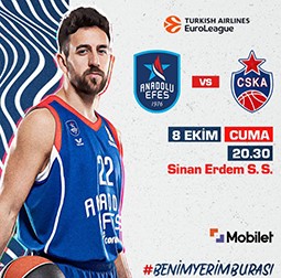 ANADOLU EFES’İN EUROLEAGUE’DE EVİNDEKİ İLK MAÇTA RAKİBİ CSKA MOSKOVA...